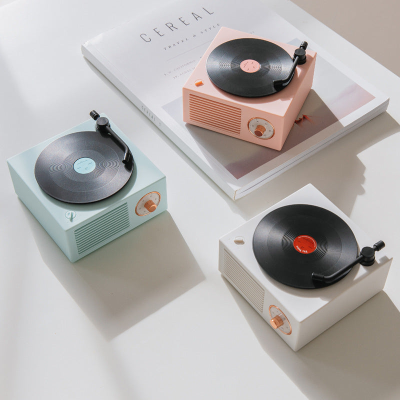 Retro Vinyl Bluetooth Speaker - Portable Mini