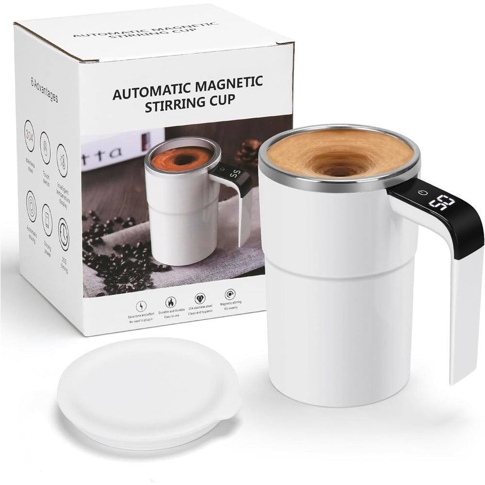Self-Stirring Coffee Mug — Rechargeable with LED Temperature Display