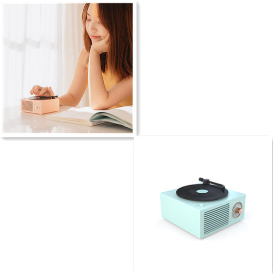 Retro Vinyl Bluetooth Speaker - Portable Mini