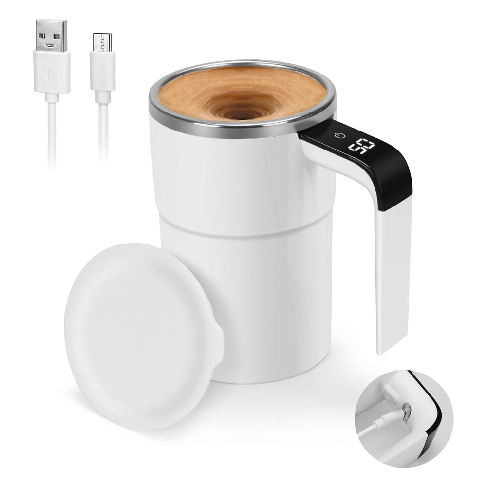 Self-Stirring Coffee Mug — Rechargeable with LED Temperature Display