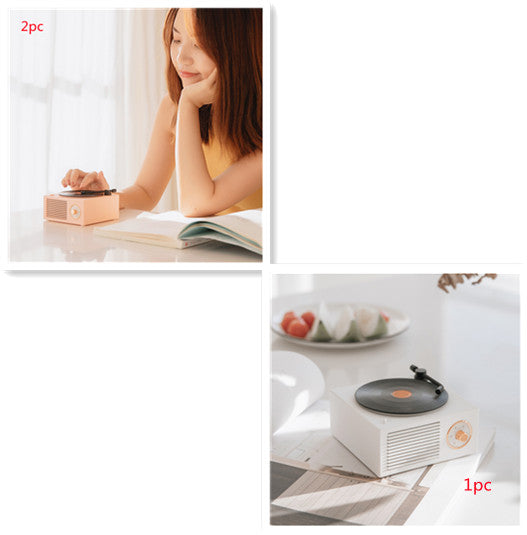 Retro Vinyl Bluetooth Speaker - Portable Mini
