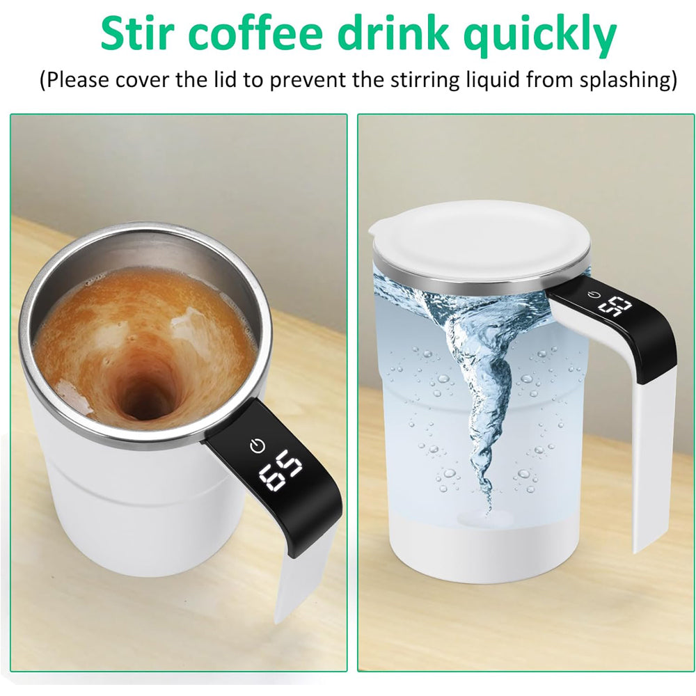 Self-Stirring Coffee Mug — Rechargeable with LED Temperature Display