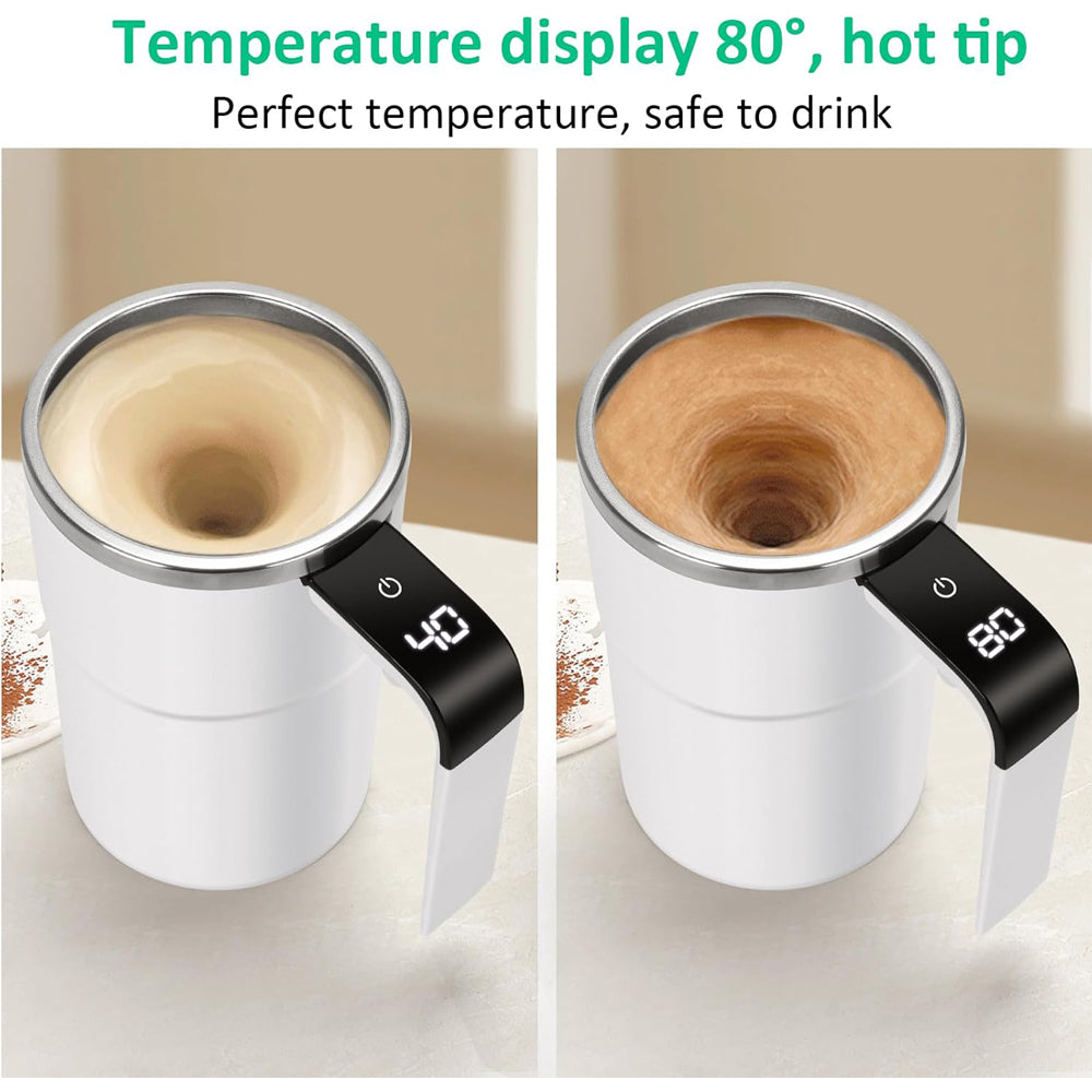 Self-Stirring Coffee Mug — Rechargeable with LED Temperature Display
