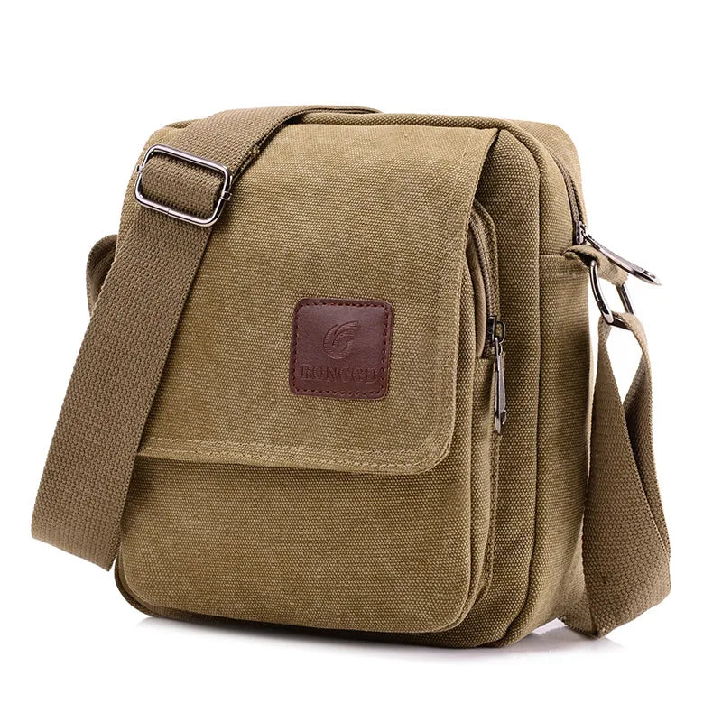Men's Retro Canvas Crossbody Bag