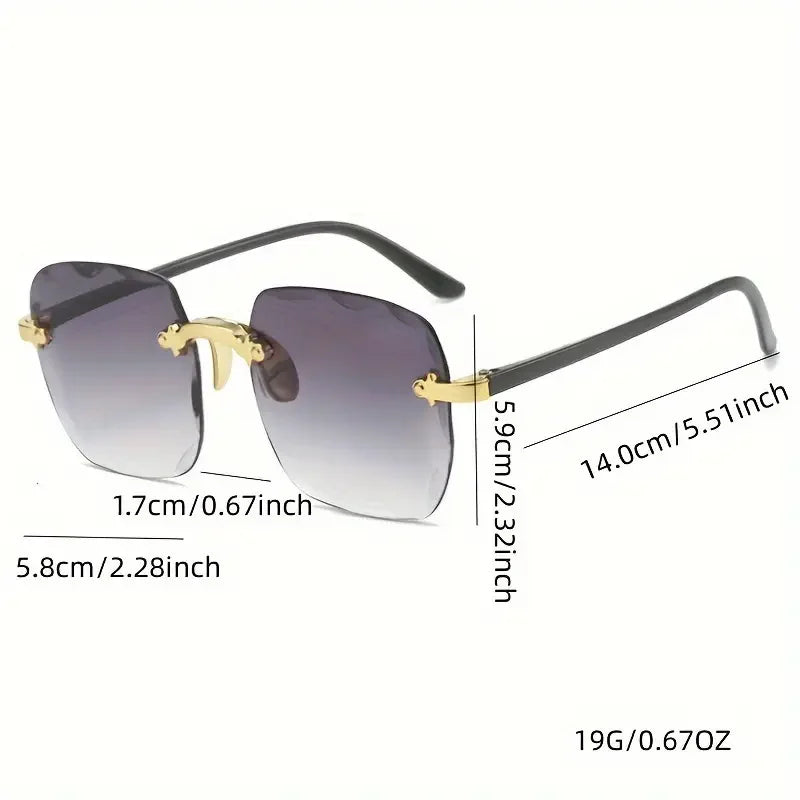 3-Pack Square Rimless Sunglasses — Women's