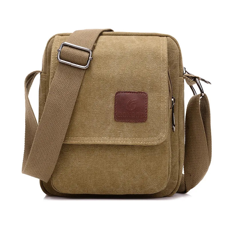 Men's Retro Canvas Crossbody Bag