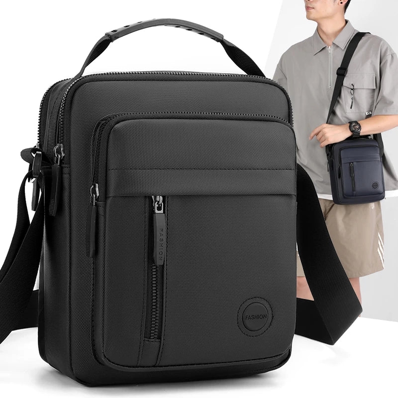 Men's Multi-Compartment Shoulder Bag