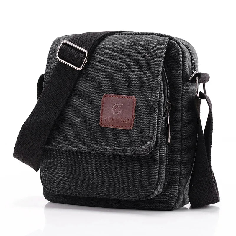 Men's Retro Canvas Crossbody Bag