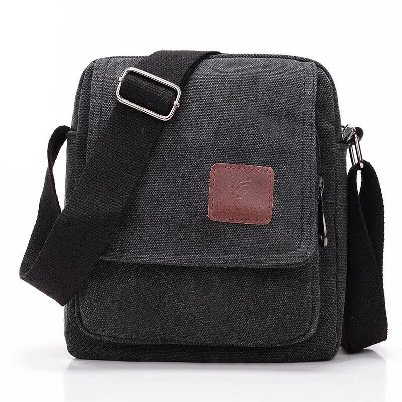 Men's Retro Canvas Crossbody Bag