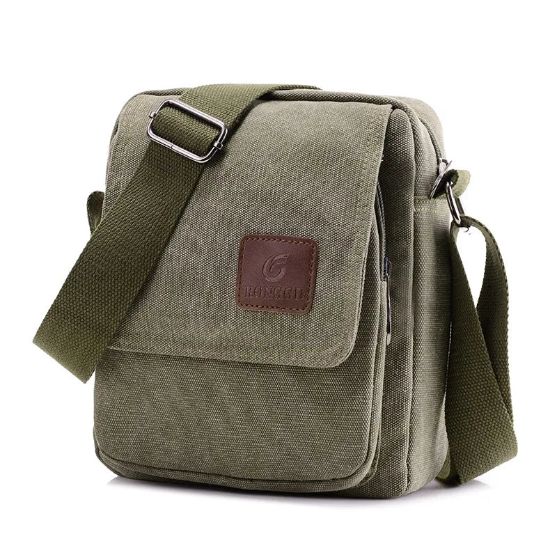 Men's Retro Canvas Crossbody Bag