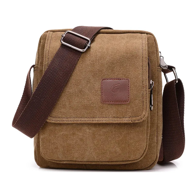Men's Retro Canvas Crossbody Bag