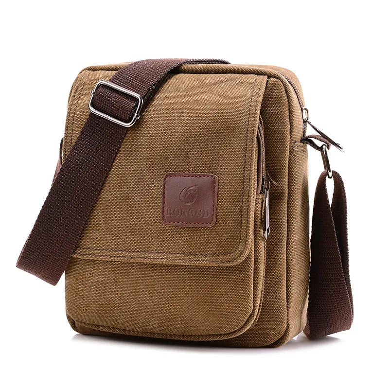 Men's Retro Canvas Crossbody Bag