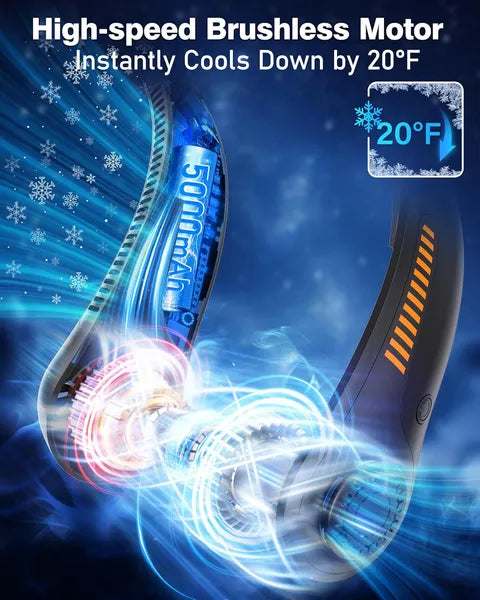 Portable Bladeless Neck Fan — Rechargeable & Lightweight