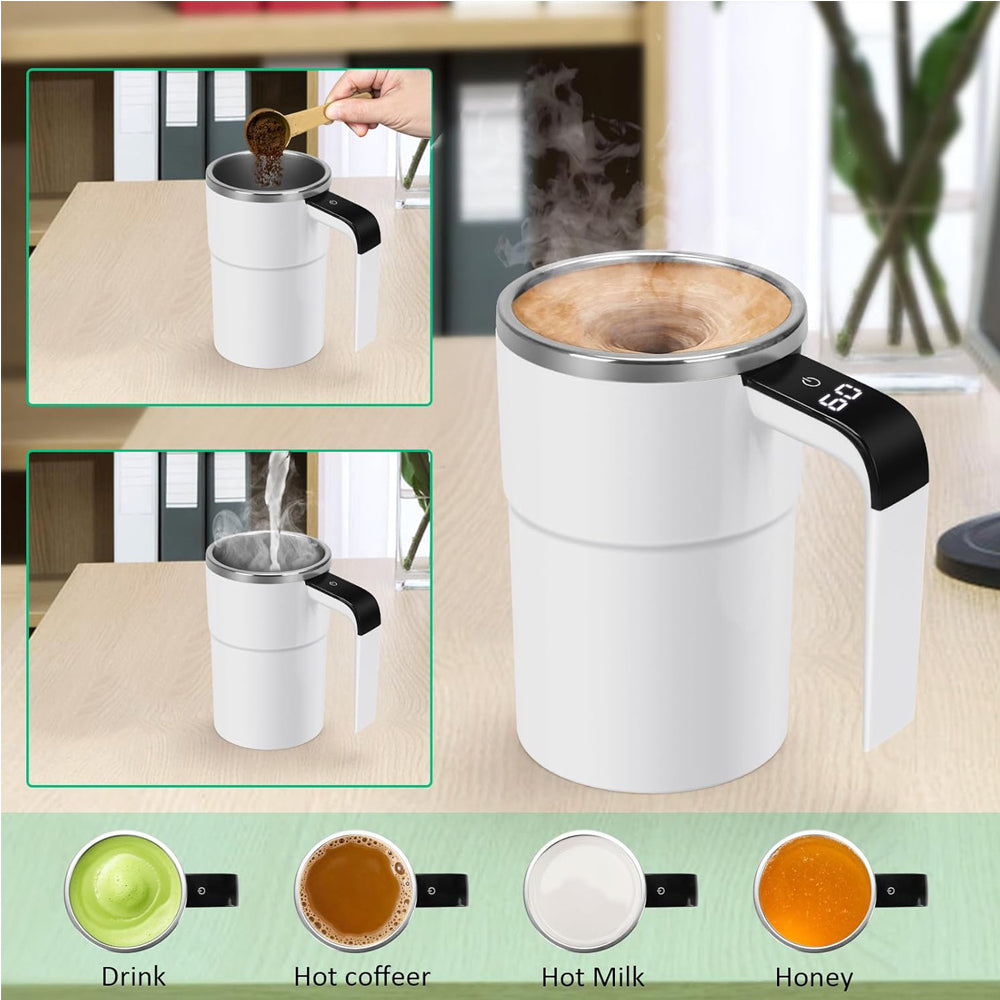 Self-Stirring Coffee Mug — Rechargeable with LED Temperature Display