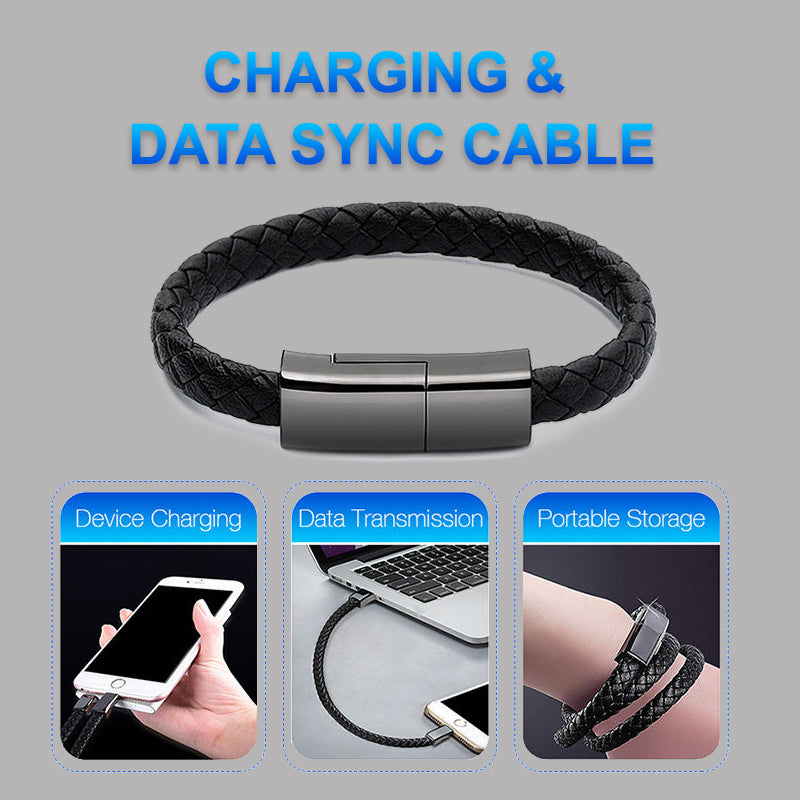 Bracelet USB Charging Cable - Portable Wrist Charger