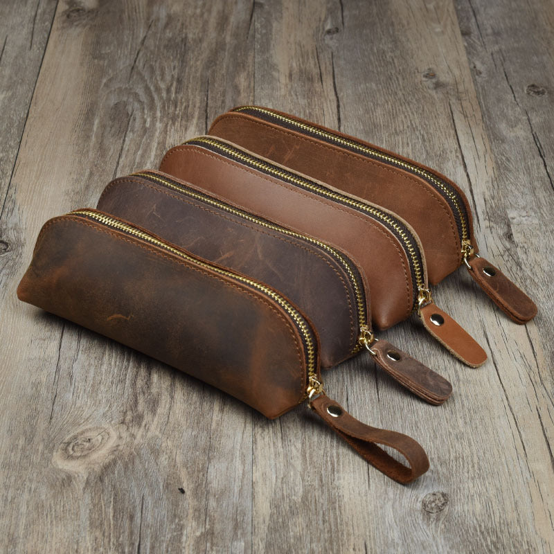 Handmade Genuine Leather Pencil Case
