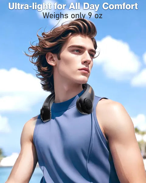 Portable Bladeless Neck Fan — Rechargeable & Lightweight